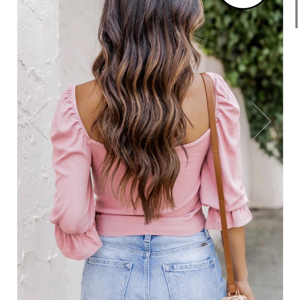 Cropped Ribbed Blouse - Picture 4 of 4